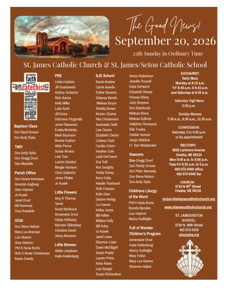 September 20, 2026 Bulletin